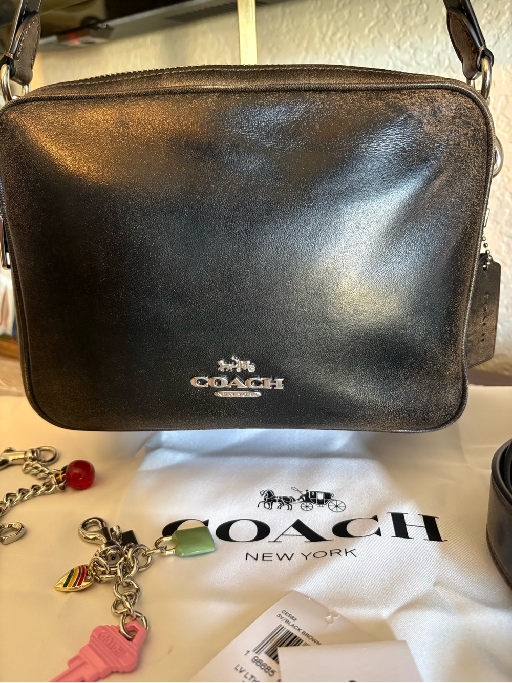 Coach Loved Leather Carey Crossbody Bag - Picture 10 of 16